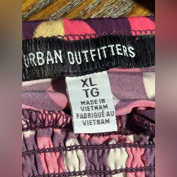 Urban Outfitters geometric cami Ruched Crop Top women’s XL psychedelic fairy 70s - Picture 4 of 16